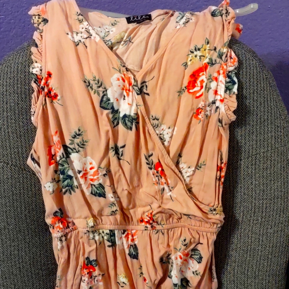 Pink Floral Jumpsuit
